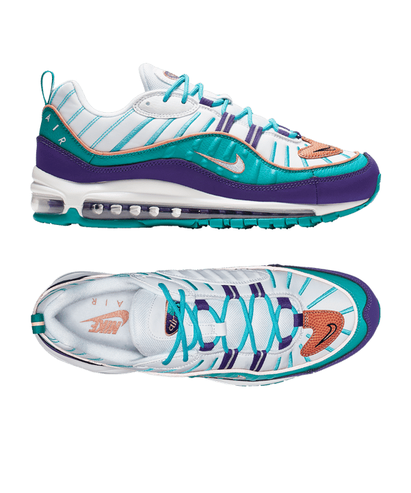 Nike Air Max 98 Sneaker Weiss Blau F500 - weiss