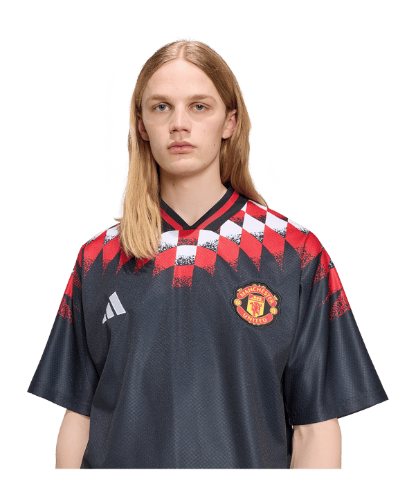 adidas Manchester United Stadium Trikot Schwarz - schwarz