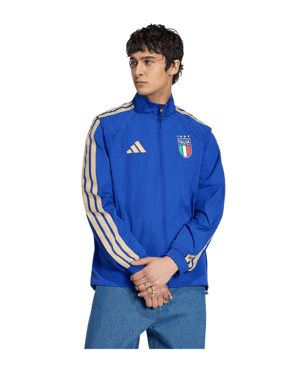 adidas FIGC Italien AN Jacke Blau