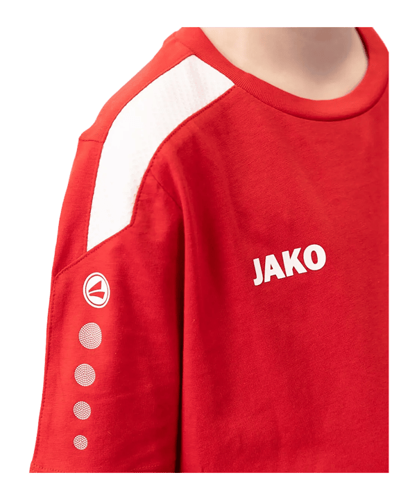 JAKO Power T-Shirt Kids Rot Weiss F100