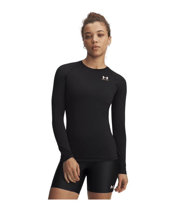 Under Armour HG Authentics Comp Manica Lunga Donna Nero C008 - nero