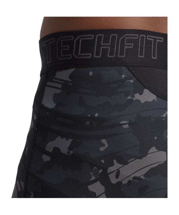 adidas Techfit Allover Print Training Tights Black - schwarz