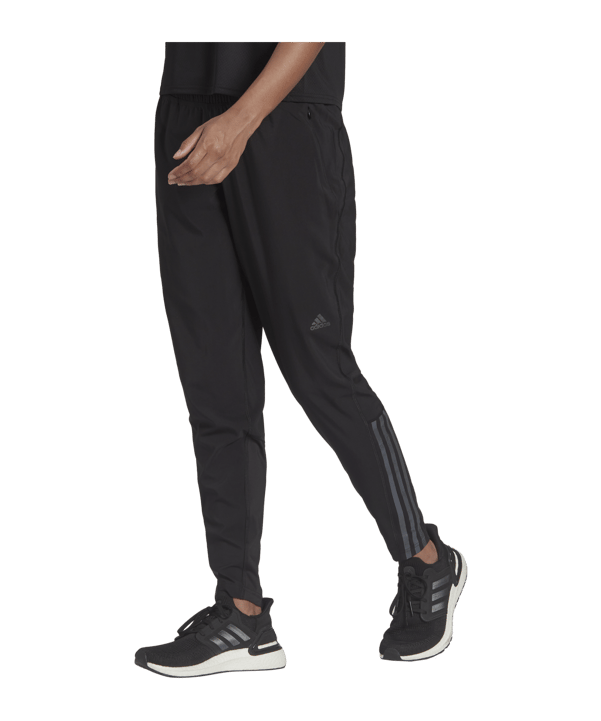 adidas Run Icons 3-Stripes Wind Running Pants Black - schwarz