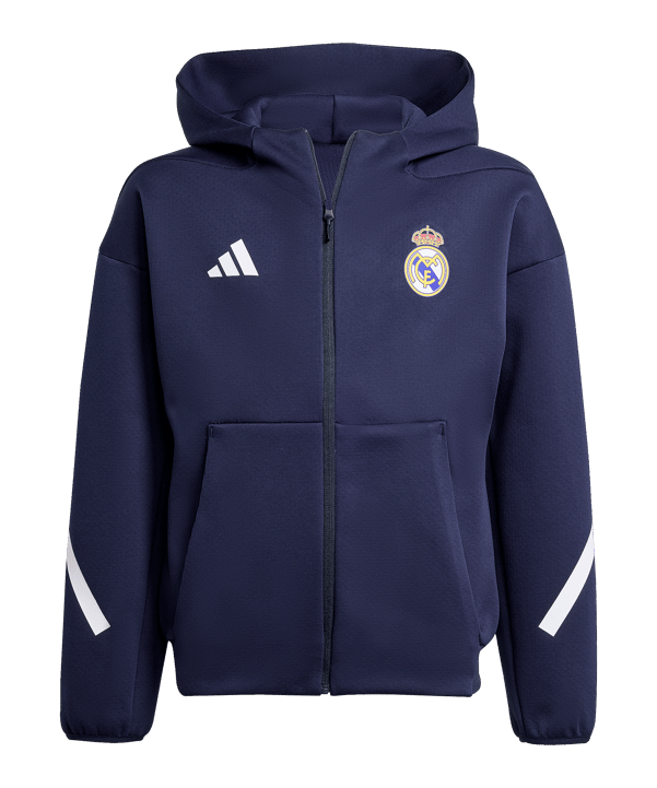 adidas Real Madrid Anthem Jacke Kids Blau - blau