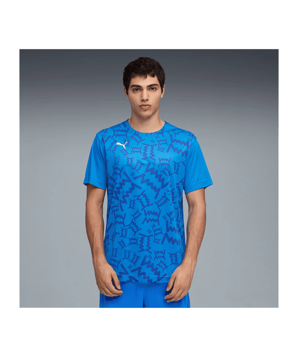 PUMA Teamjaws Graphic Ss Shooting Hemd Blau F07 - blau