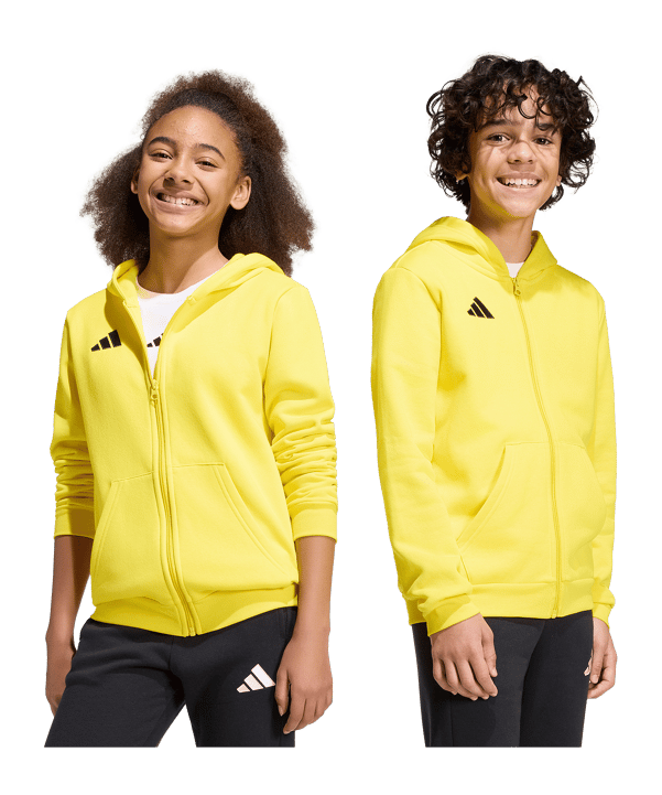 adidas Entrada26 Kapuzenjacke Kids Gelb - gelb