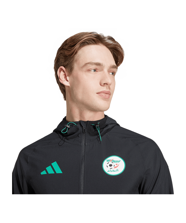 adidas FAF Algerien Tiro Tech Travel Jacke Schwarz - schwarz