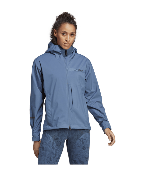 adidas Terrex Multi RAIN.RDY 2.5-Layer Rain Jacket Blue - blau