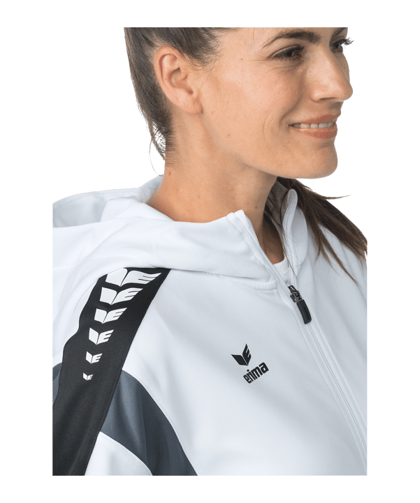 Erima Celebrate 125 Kapuzenjacke Damen Weiss - weiss