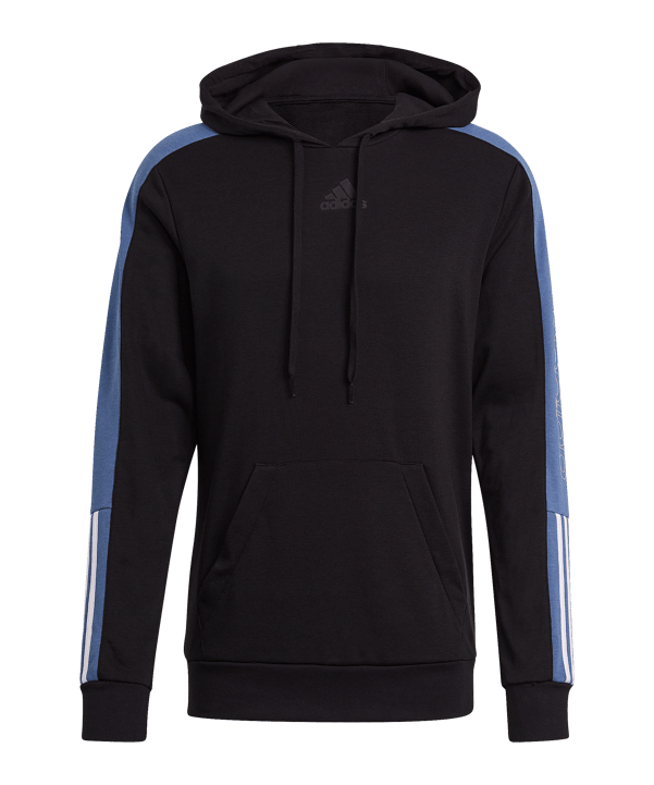 adidas Essentials Hoody Schwarz Blau - schwarz
