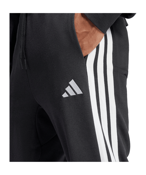 adidas Essentials 3 Stripes Jogginghose Schwarz - schwarz