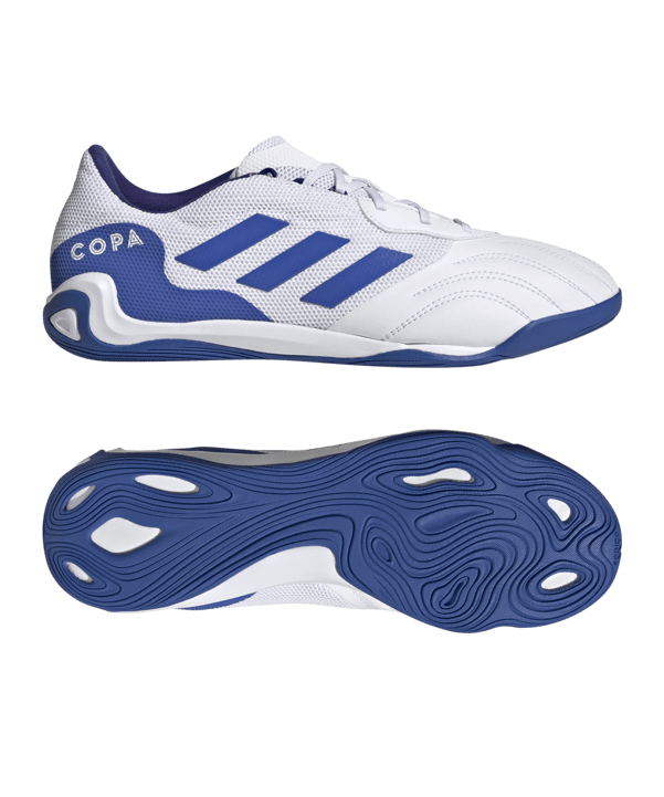 adidas COPA SENSE.3 IN Sala Diamond Edge Weiss Blau - weiss