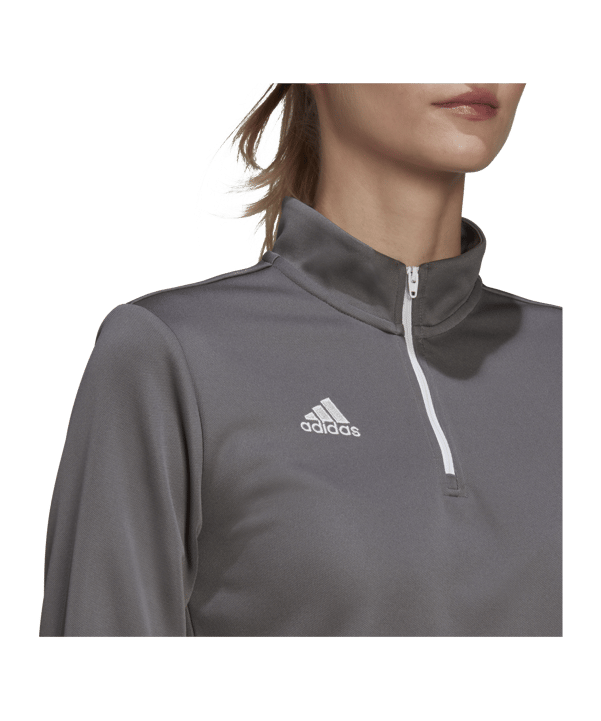adidas Entrada 22 HalfZip Sweatshirt Damen Grau - grau