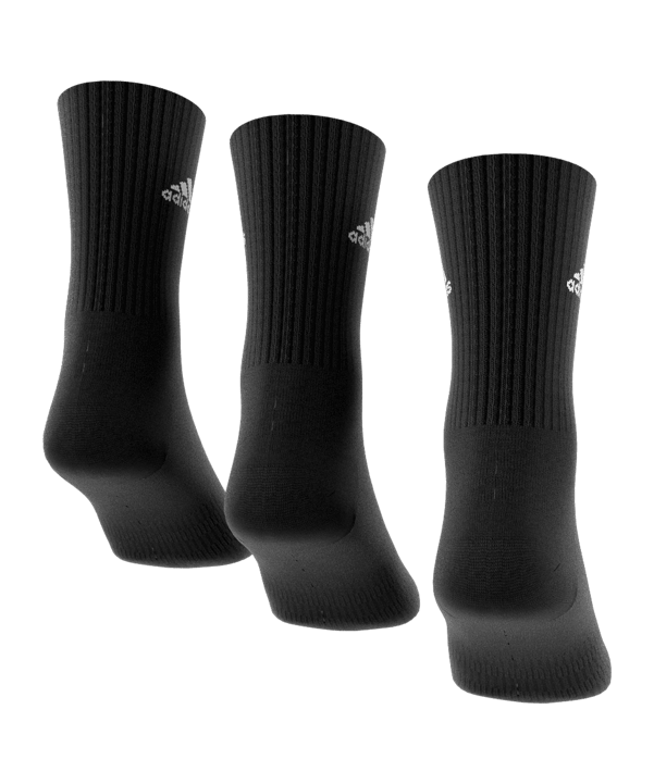 adidas Cush 3er Pack Sokken Zwart - zwart