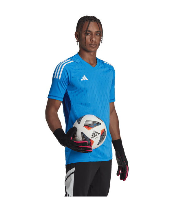 adidas Tiro 23 Pro Torwarttrikot Kurzarm Blau - blau