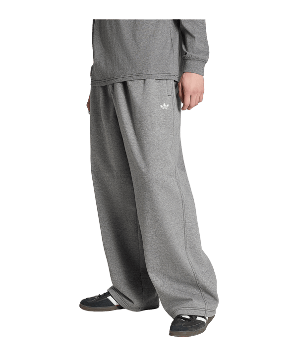 adidas Originals Trefoil Essentials Melange Baggy Open Hem Manguera Grigio - grigio
