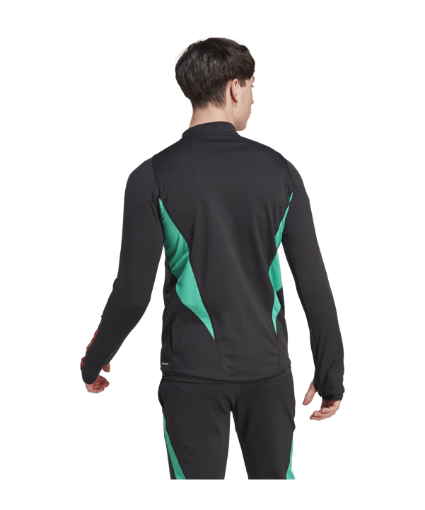 adidas Manchester United HalfZip Sweatshirt  Schwarz - schwarz
