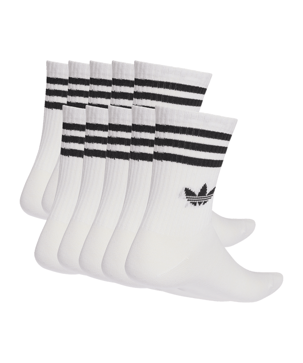 adidas Originals 3 Stripes Crew 10 Pairs Chaussettes Blanc - blanc