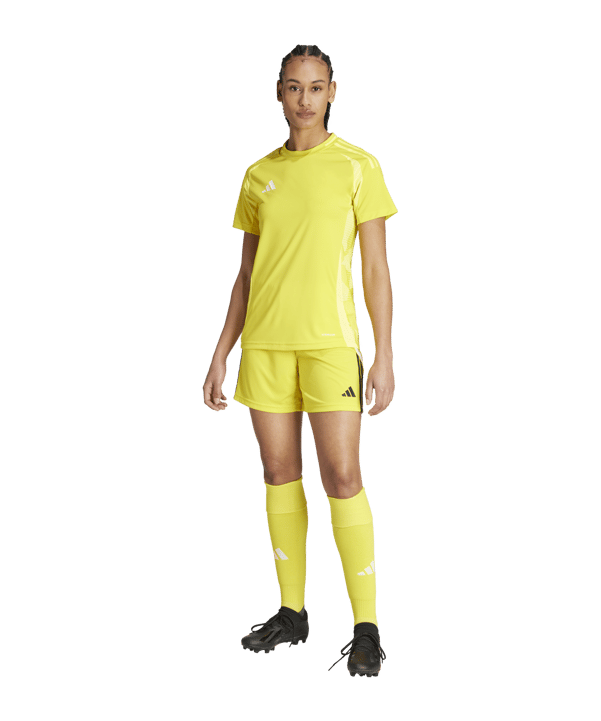 adidas Tiro 24 Short Damen Gelb Schwarz - gelb