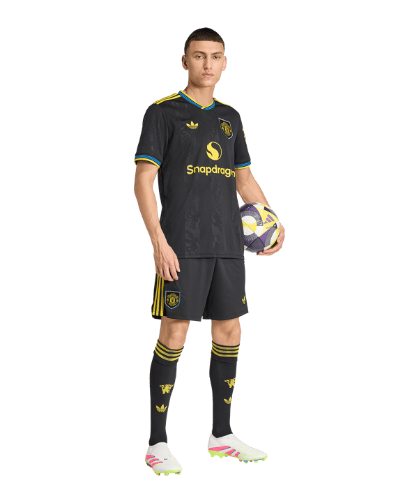 adidas Manchester United Short 3rd 2025/2026 Schwarz - schwarz
