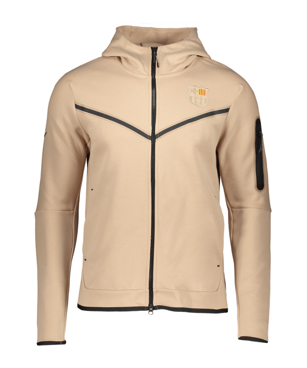 Nike FC Barcelona Tech Fleece Hoody Beige F277 - braun