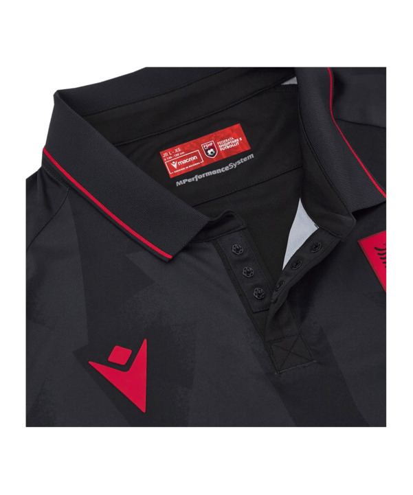 Macron Albanien Trikot 3rd EM 2024 Kids Schwarz - schwarz