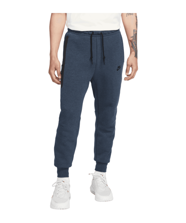 Nike Tech Fleece Jogginghose Blau Schwarz F473 - blau