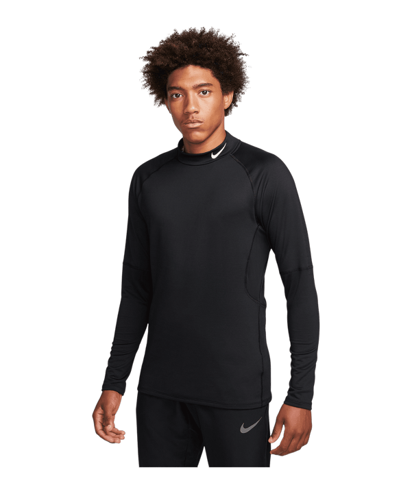 Nike Warm Mock Sweatshirt Schwarz F010 - schwarz