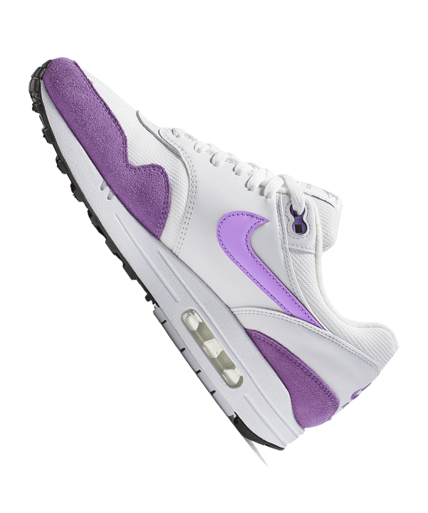 Nike Air Max 1 Sneaker Damen Weiss Lila F118 - weiss