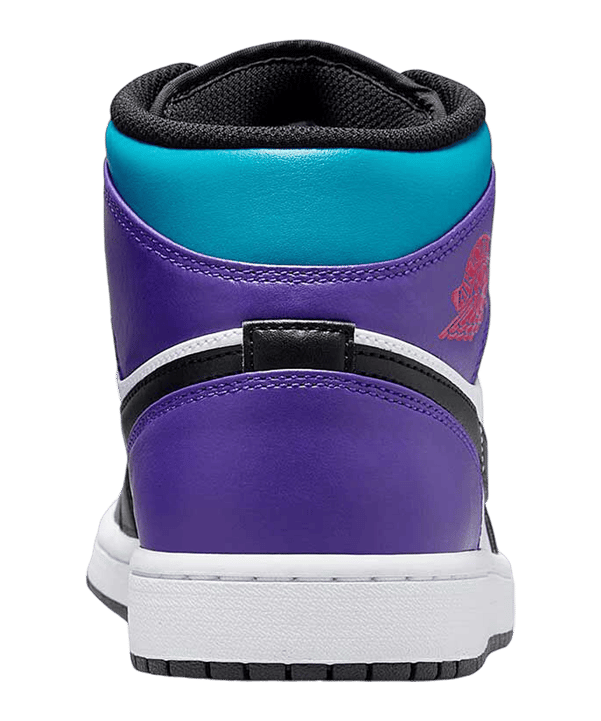 Jordan Air 1 Mid Weiss Schwarz Lila F154 - weiss
