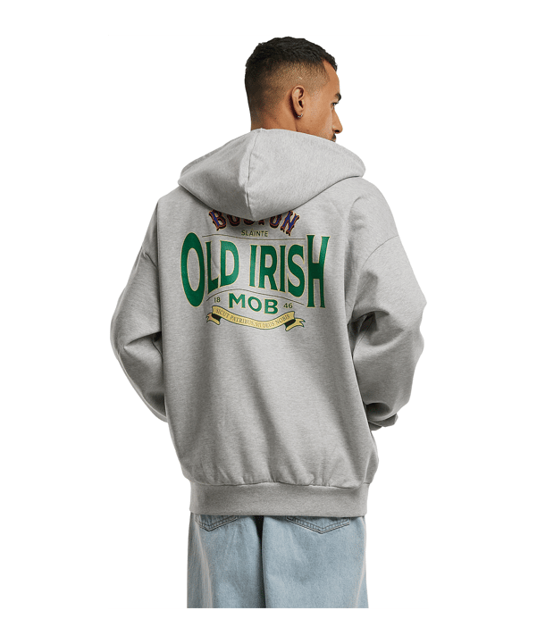 Mister Tee Old Irish Mob Oversized Hoody Grau - grau