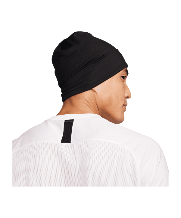 Nike Peak Standard Cuff Beanie Schwarz Weiss F010 - schwarz