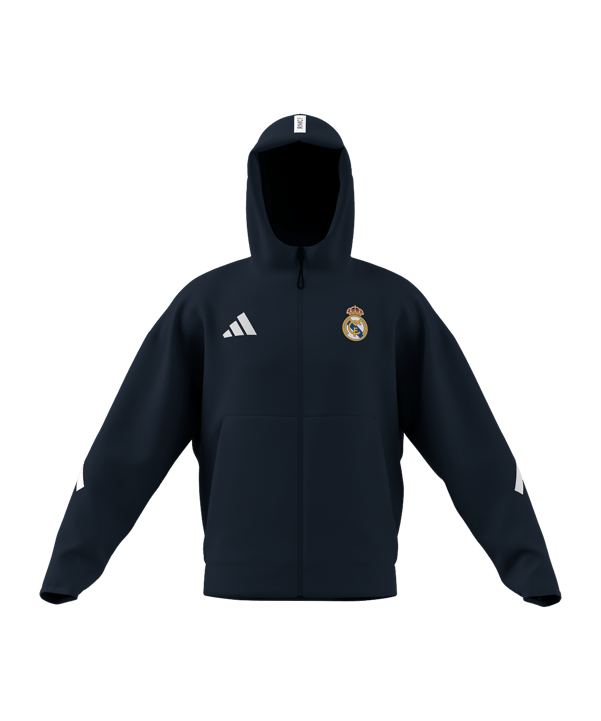 adidas Real Madrid Anthem Jacke Blau - blau
