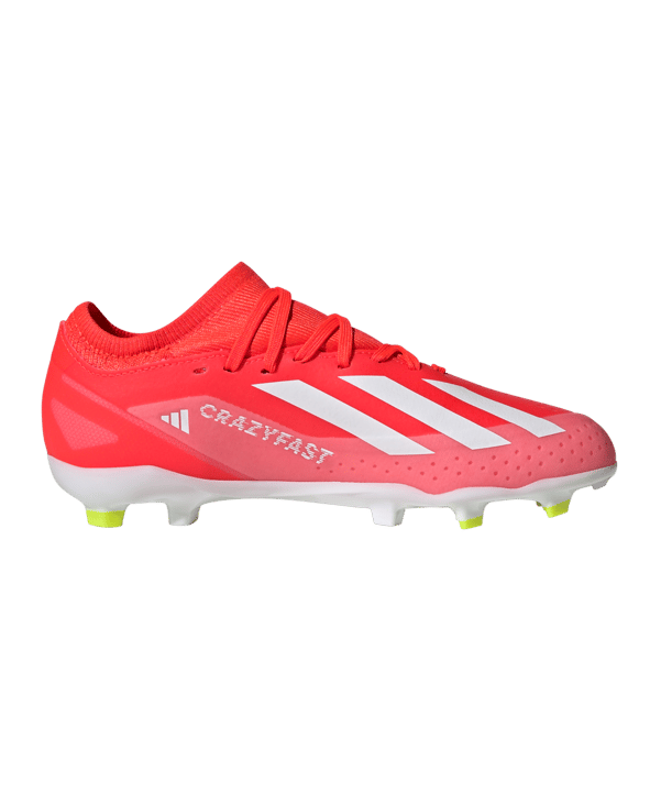 adidas X Crazyfast League FG Kids Energy Citrus Rot Weiss Gelb - rot