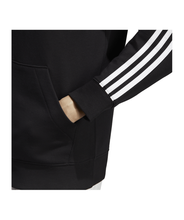 adidas 3S Kapuzenjacke Damen Schwarz Weiss - schwarz