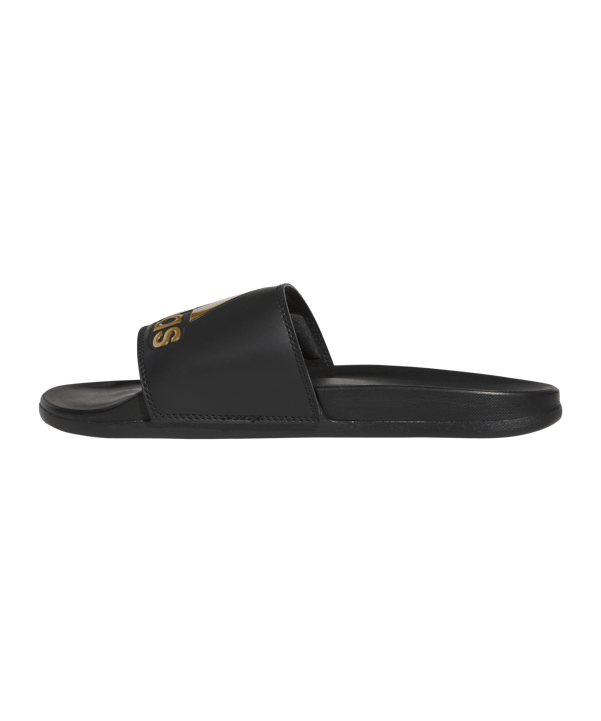adidas Adilette Comfort Badelatsche Schwarz Gold - schwarz