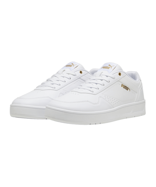 PUMA Court Classic Weiss Gold F01 - weiss