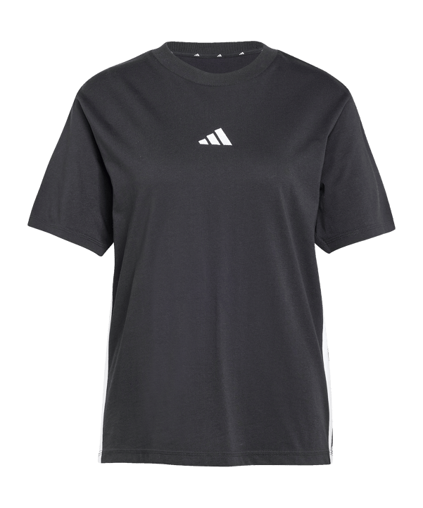 adidas Essentials 3S Cotton T-Shirt Damen Schwarz - schwarz