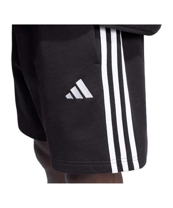 adidas Essentials 3-Stripes French Terry Pantaloncini Nero - nero