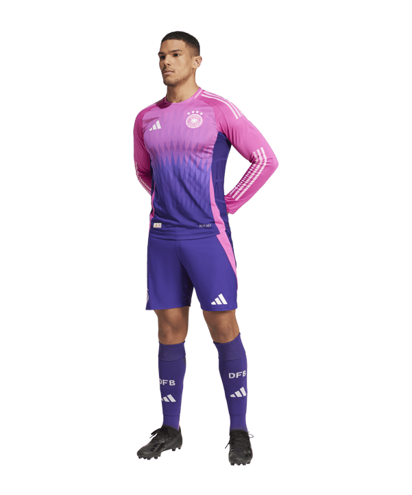 adidas DFB Deutschland Auth. Trikot Langarm Away EM 2024 Pink - rosa