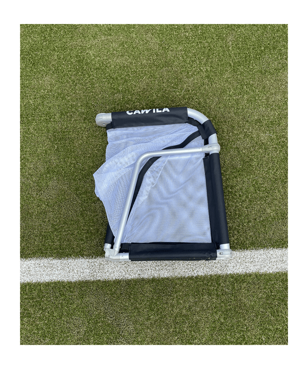 Cawila LIGA Fußball Minitor | Alu Klapptor | 120 x 80cm - silber