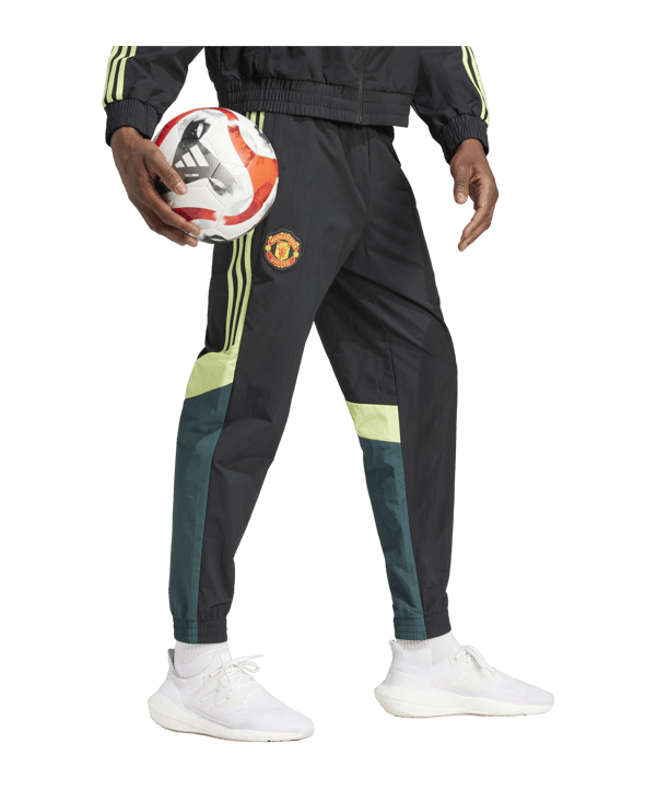 adidas Manchester United Woven Trainingshose Schwarz - schwarz