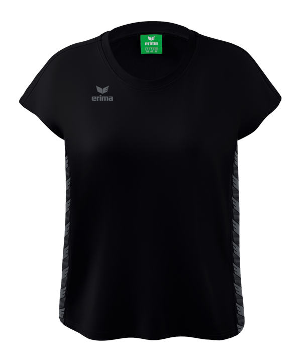 Erima Team Essential T-Shirt Damen Schwarz Grau - schwarz