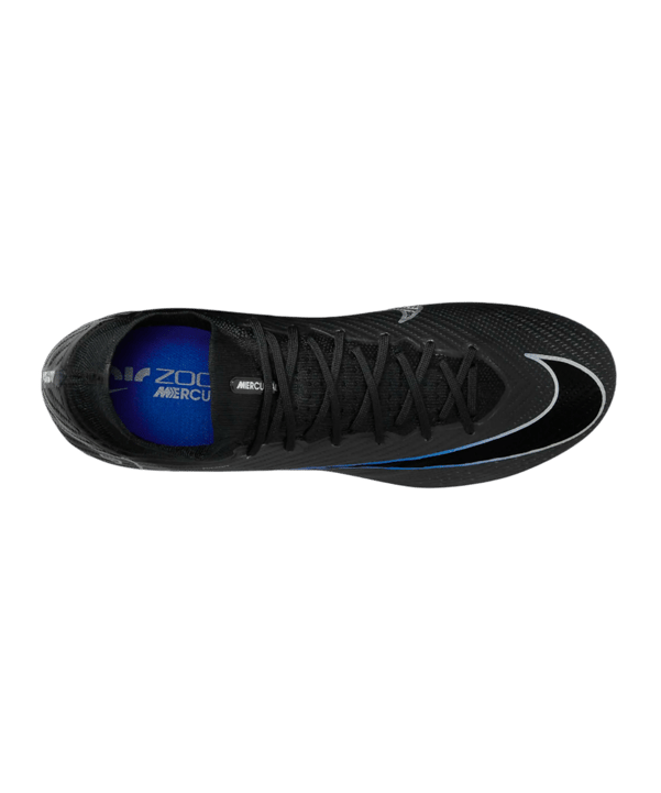 Nike Air Zoom Mercurial Superfly IX Elite FG Shadow Schwarz Silber Blau F040 - schwarz