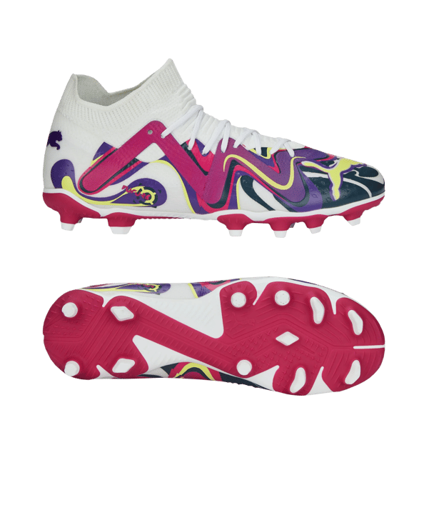 PUMA FUTURE Match FG/AG NJR Creativity Jr Kids Weiss Lila F01 - weiss