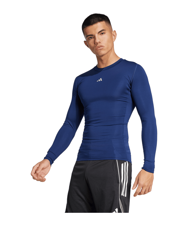 adidas Techfit Sous-Vêtements À Manches Longues Bleu - bleu
