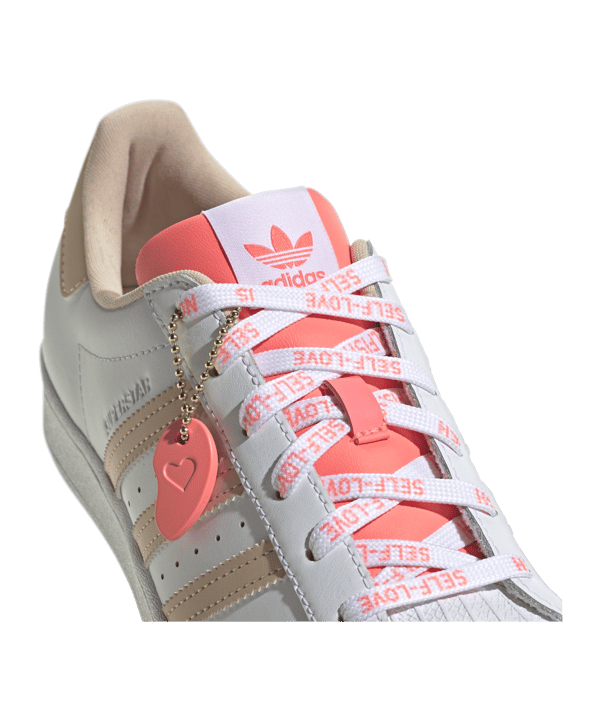 adidas Originals Superstar Damen Weiss Orange - weiss