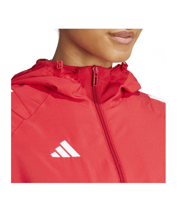 adidas Tiro 24 Windbreaker Damen Rot Weiss - rot