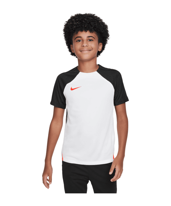 Nike Strike T-Shirt Kids Weiss Schwarz Rot F101 - weiss