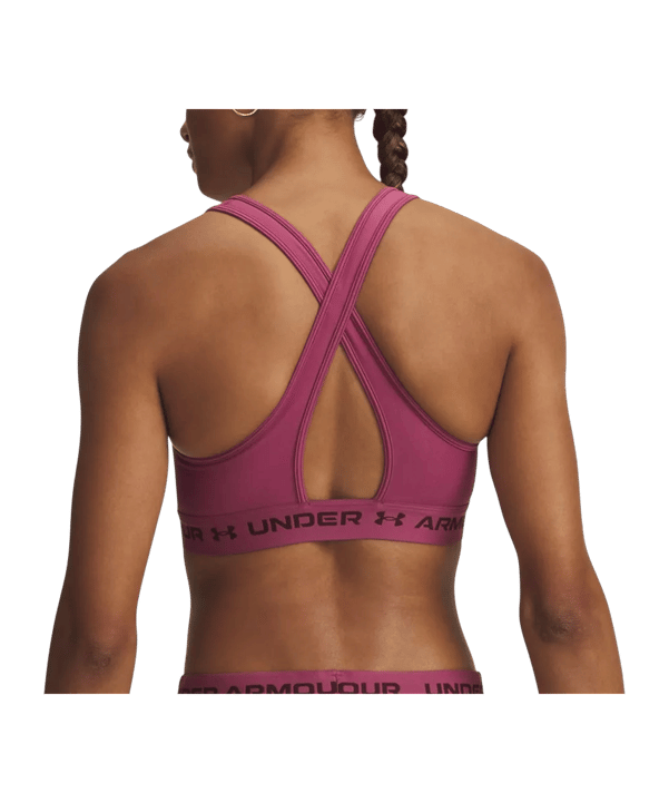 Under Armour Crossback Mid Sport-BH Damen Rot F659 - rot